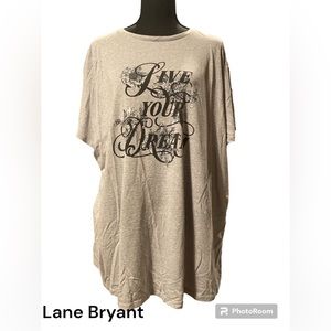 Lane Bryant Plus Size Women's Gray Casual Graphic short sleeve T Shirt